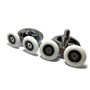 Lot de 4 roulements de porte de douche en alliage métallique 23 mm