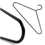 Hangerworld 5 Cintres 45cm en Acier Renforcé à Revêtement Noir et Lisse avec Barre Pantalon pour Vestes