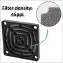 AERZETIX – C15115-2x Grilles de protection de ventilateur avec filtre poussière - 60x60mm - 45ppi - couleur Noir - ventilation o