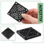 AERZETIX – C15115-2x Grilles de protection de ventilateur avec filtre poussière - 60x60mm - 45ppi - couleur Noir - ventilation o