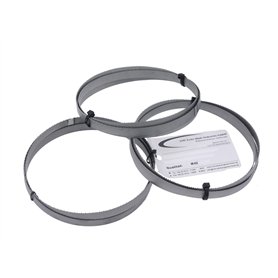 SMI Lot de 3 lames de scie à ruban bi-métal M42 - Dimensions : 1640 x 13 x 0,65 mm - 10/14 dents par pouce - Pour ruban Güde MBS SMI Lot de 3 lames de scie à ruban bi-métal M42 - Dimensions : 1640 x 13 x 0
