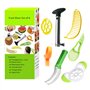 Trancheuse de Fruits Multifonctions - Watermelon Slicer - Ananas Eplucheur - Coupe Avocat 3 en 1 Éplucheur Skinner - Orange-Eplu