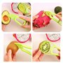 Trancheuse de Fruits Multifonctions - Watermelon Slicer - Ananas Eplucheur - Coupe Avocat 3 en 1 Éplucheur Skinner - Orange-Eplu