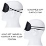 10 Pièces Masque de Sommeil Shade Cover Masque pour les Yeux avec Tampon de Nez, Noir