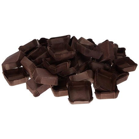 Decora COD. 0339775 CF. 700 CAISSETTES CARRÉ Grand Marron 60 X 60 X H 20 MM