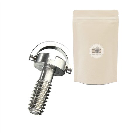 VIS Longue 1/4" Pouce avec Anneau 18 mm 11 mm Metal pour Appareil Photo DSLR Trépied Monopode Plateau Rapide - ADAPTOUT Marque F