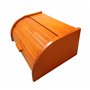 Boîte à pain en bois - Avec couvercle coulissant, Bois dense, Orange, Taille L