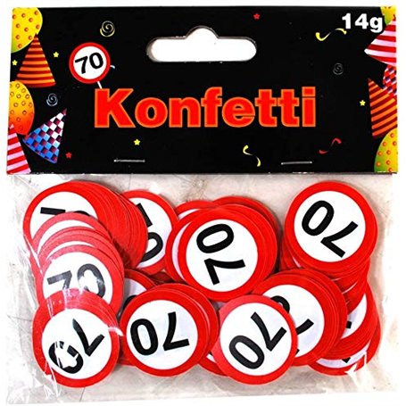 Udo Schmidt GmbH Drôle Décoration à Saupoudrer 70 " Motif Panneau de Signalisation Routière à 70. Anniversaire