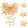 100pièces Lot De Boutons Bois Naturel Pour Noël Embellissements Artisanaux Pour Scrapbooking Et Décoration Créative
