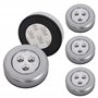 Briloner Leuchten 2633-054 Lot de 5 spots LED autocollants - éclairage sans fil pour meubles - placards etc. - à piles - fonctio