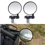 Bonnoeuvre Aikrituire Paire de Rétroviseurs 7/8" 22mm Guidon Latéraux Miroirs pour Sport Moto Scooter