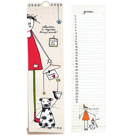 Le Labo Calendrier perpétuel Anniversaires Bloc à Spirales - Famille - 14 Pages