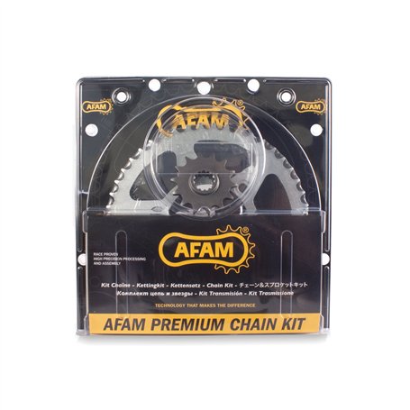 Afam 01275133 Kit chaîne de moto - kit acier pour YAMAHA MT-07 700 A (Tracer) ABS 2014 - 2017