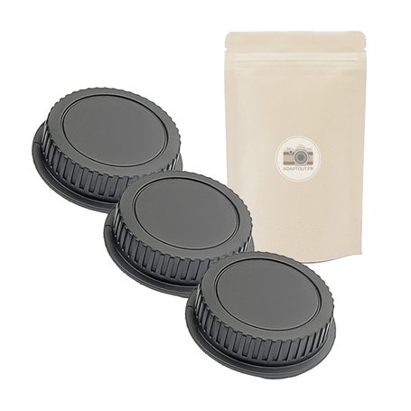 3X EF Bouchon Cache Arrière pour Objectif Canon EOS - ADAPTOUT Marque FRANÇAISE