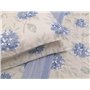 Pago Poco Parure de lit double en flanelle fantaisie Flori drap plat 240 x 280 cm. Drap housse 180 x 200 + 25 cm. Taies d'oreill