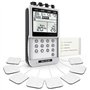 iStim EV-805 Électrostimulateur TENS & EMS – Appareil Digital 4 Canaux avec 16 Électrodes Réutilisables pour Douleur, Rééducatio