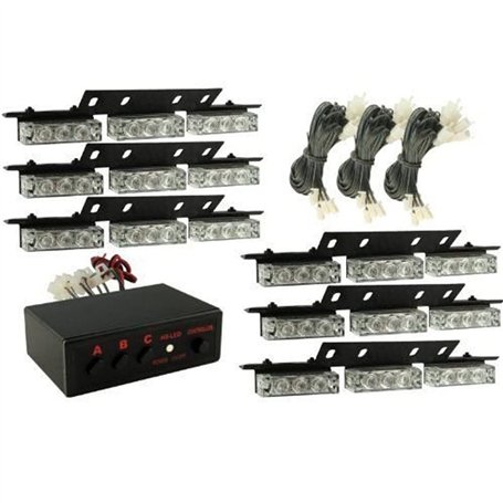 Anzene 54 LED Lumière Stroboscopique Clignotant Stroboscopique Lumières Stroboscopique Véhicule D'urgence pour Pare-brise Dash G