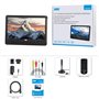 August DA383 - TV Portable 10” avec Lecteur DVD Intégré - Enregistrement TV TNT HD DVB-T2 avec Batterie Rechargeable, CD/DVD/USB