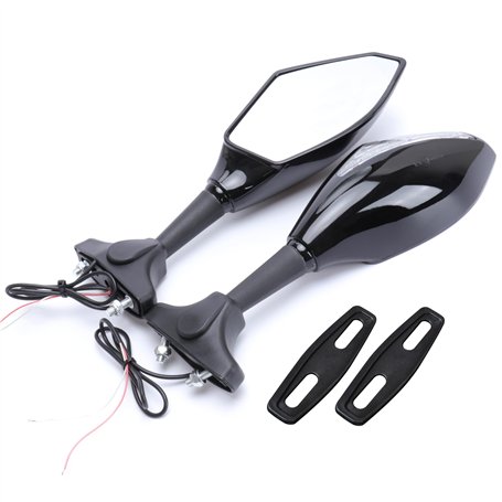 TABEN Rétroviseurs LED Clignotants intégrés pour Moto