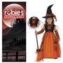 Rubies Déguisement brillante pour fille - Robe de sorcière enfant orange avec détails pailletés et chapeau pour Halloween, carna