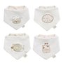 Bavoirs bandana bébé pour garçons et filles de 4 pack-100% coton bavoir bébé bandana bavettes
