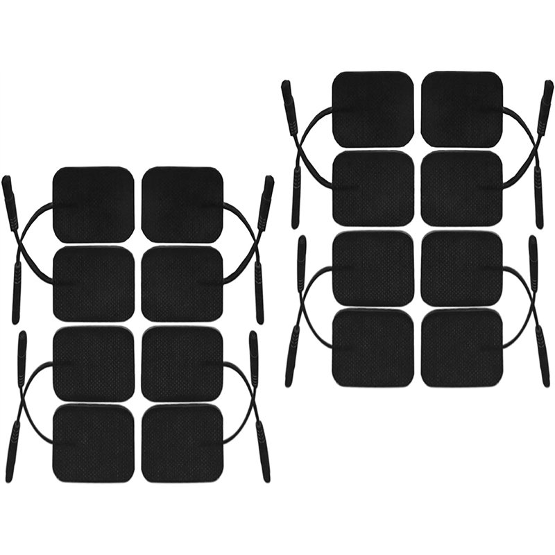 Électrodes TENS Auto-adhésives 5x5 Cm - Lot De 20 - Réutilisables - Connexion 2mm Mâle - Compatibles Avec Nombreuses Marques