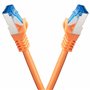 BIGtec cable ethernet 2 pièces - 2m CAT 7 cable rj45 LAN câble internet gigabit CAT7 Câble réseau orange
