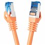 BIGtec cable ethernet 2 pièces - 2m CAT 7 cable rj45 LAN câble internet gigabit CAT7 Câble réseau orange