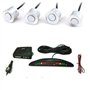 Kit 4 capteurs de stationnement blancs Cicalino sonore Affichage LED pour voiture/caravane