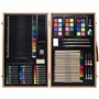 Artina Set de 89 pièces avec coffret dessin Genova – Set de peinture XXL dans coffret en bois – Set de peinture avec des craies
