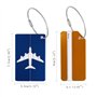 6 Pcs Étiquette Bagage, ZoomSky Etiquettes Valise Avion en Aluminium avec Cordes en Acier Inoxydable Pour Voyage Identifier