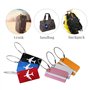6 Pcs Étiquette Bagage, ZoomSky Etiquettes Valise Avion en Aluminium avec Cordes en Acier Inoxydable Pour Voyage Identifier