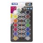 MILAN BWM10244 Blister 14 flacons de tempera 12 pots de Mélange/Pinceau 5 ml