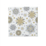 PAW - Serviette Papier - 3 Plis (33 x 33 cm) I Lot de 20 I Serviette de Table Papier avec un Motif de Noël, de Neige et d'étoile