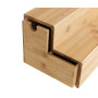 WENKO Escalier en Bambou pour Café et Thé - Étagère de Cuisine avec tiroir, Bambou, 33 x 17.5 x 15 cm, Marron