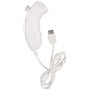 2 Packs Nunchuk Nunchuck contrôleur de Jeu Vidéo à Distance pour Nintendo Wii Console Wii U Blanc