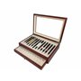 MaestroRelojero - Vitrine en Bois pour 23 Stylos | Plateau Porte Stylo | Présentoir à Stylo | en Bois Cherry