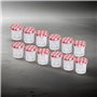 MC-Trend Lot de 12 Mini pots à confiture 30ml avec couvercle à vis – Bocaux avec couvercle à carreaux rouge et blanc, idéals pou