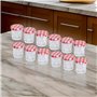 MC-Trend Lot de 12 Mini pots à confiture 30ml avec couvercle à vis – Bocaux avec couvercle à carreaux rouge et blanc, idéals pou