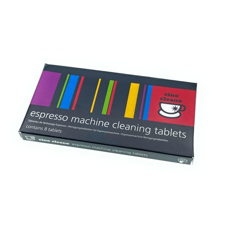 Cino Cleano Lot de 8 tablettes de nettoyage pour machine à expresso