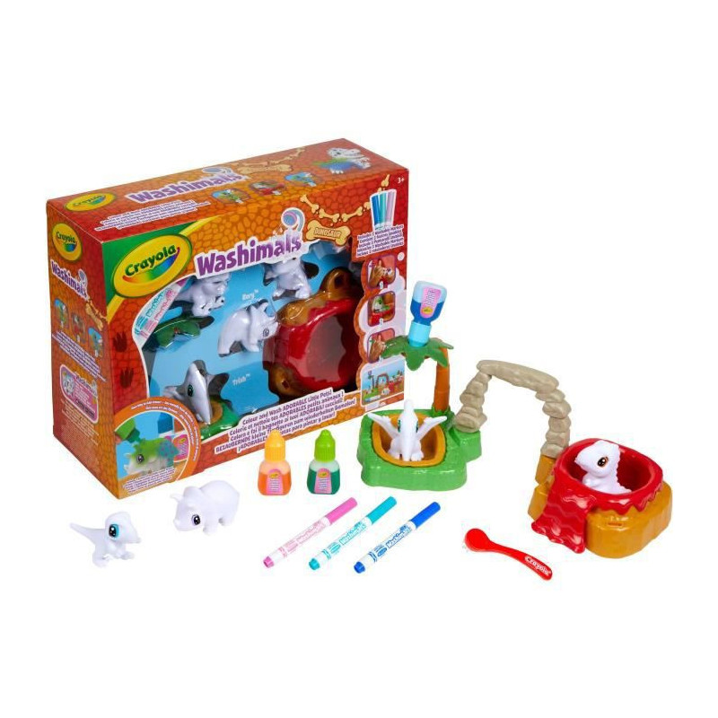 Playset Washimals Dinos Set Jurásico Crayola Washimals Dinosaurs Travaux Manuel