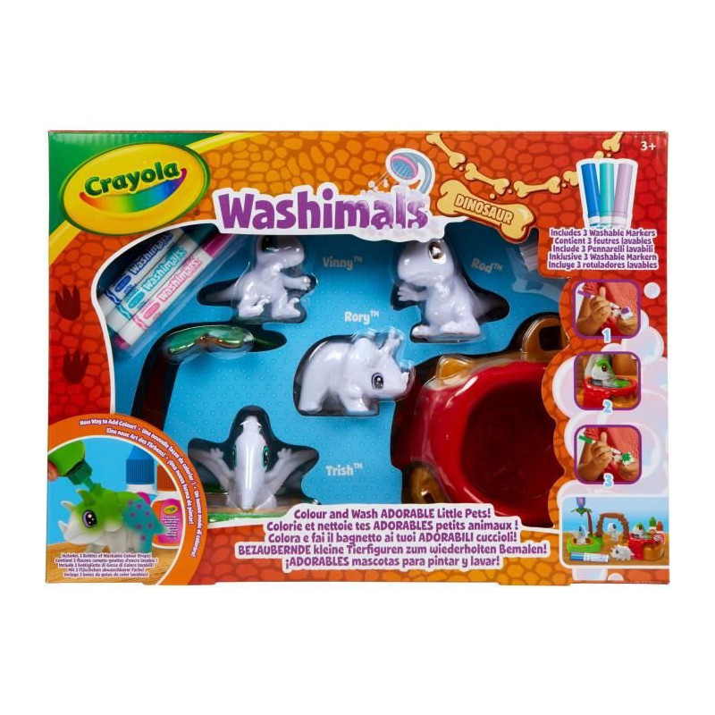 Image secondaire de Playset Washimals Dinos Set Jurásico Crayola Washimals Dinosaurs Travaux Manuel