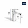 GROHE 23838000 Tallinn Robinet de salle de bain à poignée unique Chromé 10,2 cm
