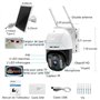 GENBOLT 2K 3G/4G LTE Caméra Solaire Extérieure avec 8W Panneau Solaire 15600mAh Batterie, 3MP Caméra Surveillance sans Fil avec