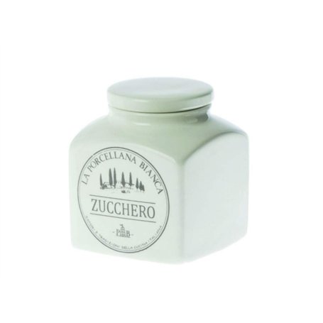 PORCELLANA Conserva Sucrier Couvert en Porcelaine 94 cl dans Une boîte Cadeau Nylon/A