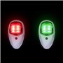 OurLeeme Feux de Navigation pour Bateau, 2 pièces 12V Vert et Rouge Marine Yacht LED Lumière Voile Lumière d'arc Latérale de Por