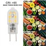 Bonlux Lot de 5 ampoules LED 3 W G6.35 AC/DC 12 V blanc chaud 3000 K Bi pin JC type GY6.35 pour lampe de bureau, accent, écran, 