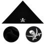 Blulu 12 Pièces Bandana de Pirate Bandana de Capitaine de Pirate Noir pour Fête à Thème de Pirate, Faveurs de Fête d’Halloween e