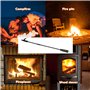 onlyfire Tisonnier de Cheminée 91,5cm Tisonnier Poele a Bois en Acier
