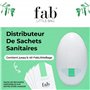 Fab Little Bag Sacs jetables sanitaires – Distributeur de sacs à fixation murale uniquement – Sacs hygiéniques pour tampons et p